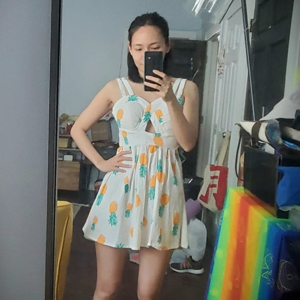 Reverse Brand Pineapple Print Sundress